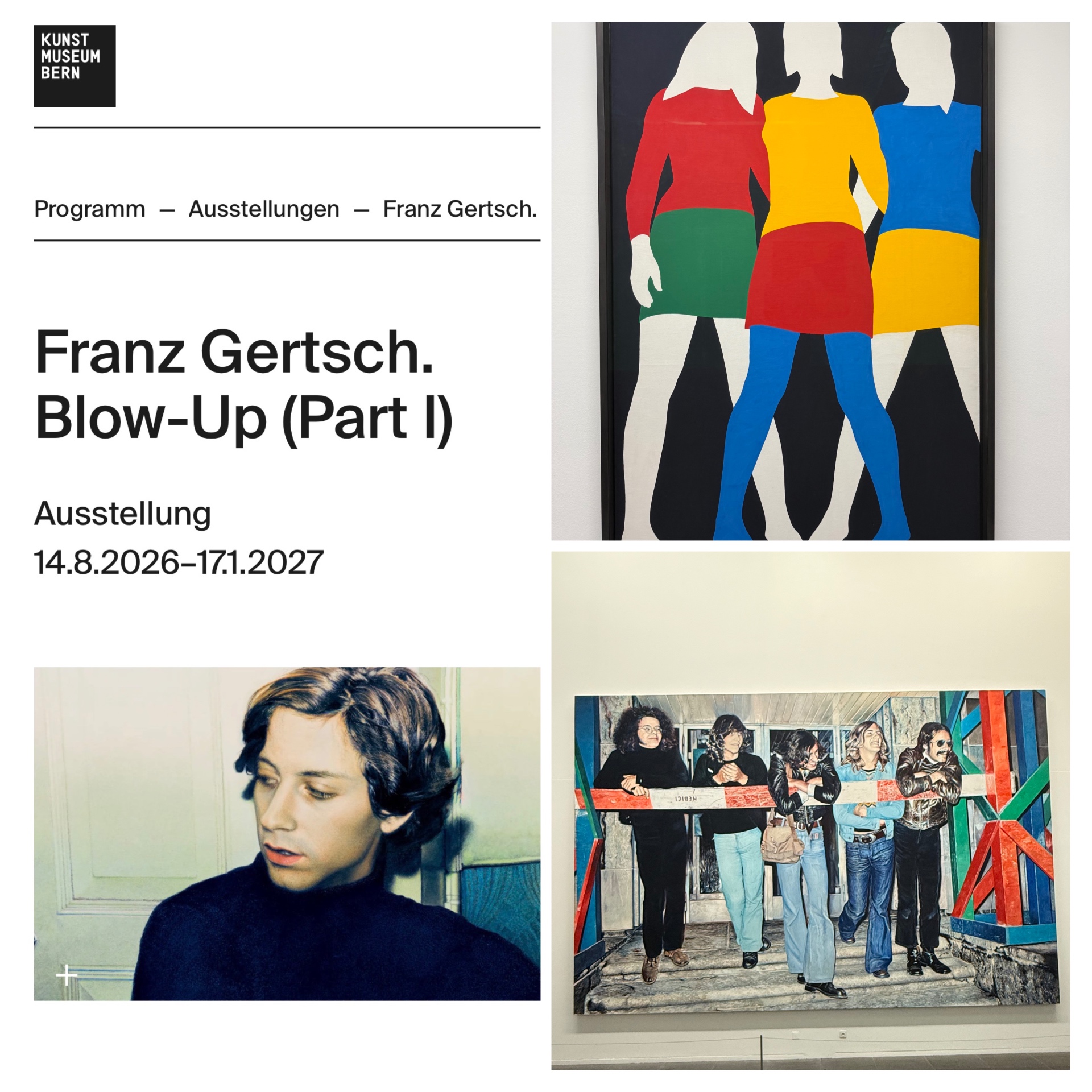 Plakat der Ausstellung Franz Gertsch. Blow-Up (Part I), Kunstmuseum Bern